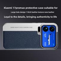 For Xiaomi Mi 17 Pro Max Case Hard PC+PU Fashion Camera Lens Protective Back Cover Case For Xiaomi Mi 17 17Pro Mi17 Phone Shell Xiaomi 17 mėlyna