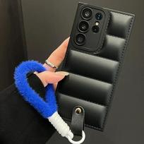Wrist Strap Phone Case For Samsung  S26 S25 Ultra S24 S23 S21 S20 FE S22 Plus A16 A06 A55 A35 A25 A15 A05s A05 Down Jacket Style Galaxy S26 Ultra juoda
