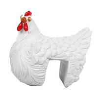 Yousheng Chicken-Shaped Fence Ornament, Resin with 3D Feather Texture, Cute Fat Chicken Figurine for Home Garden Farm Patio Backyard balta