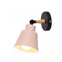 Nordic medžio masyvo miegamojo sieninis šviestuvas modernus minimalistinis Macaron LED sieninis šviestuvas kūrybingas svetainės koridoriaus sieninis šviestuvas prie lovos No bulb