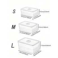 Šaldytuvo laikymo ir konservavimo dėžutė, buitinė maisto sandarinimo dėžutė, sukraunama, su virtuvės vaisiais, daržovėmis, kiaušiniais, laikmačiu, šaldytu S&First floor skaidri