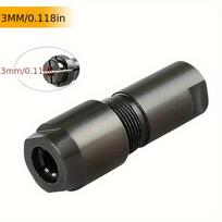 1 vnt. 3/6 mm kampinio šlifuoklio modifikuotas adapteris tiesinio šlifuoklio griebtuvui, skirtas 100 tipo kampiniam šlifuokliui, M10 sriegis, šlifavimo diskui