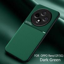 For Oppo Reno12F Shockproof Case Magnetic Car Holder Leather Silicone Case Oppo Reno12 Suitcase Phone Coques Oppo Reno12 Pro Oppo Reno12 black