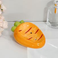 Cute Carrot Soap Box Ceramic Home Toilet Soap Dish Soap Storage Rack Storage Box