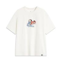 Li Ning Basketball Series Bad Five Letter Round Neck Versatile Breathable Casual Loose Short Sleeve T-Shirt Men Tops AHSV653-1 L
