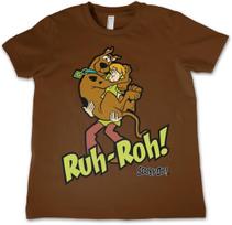 Oficialiai licencijuoti Scooby Doo Ruh-Ruh Unisex Vaikų Marškinėliai Amžius 3-12 Metai S juoda