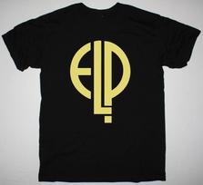 ELP EMERSON LAKE AND PALMER LOGO trumpomis rankovėmis juoda visų dydžių marškinėliai unisex T-shirt XXXL