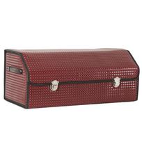 Car Trunk Organizer for SUVs & Sedans Foldable Cargo Trunk Storage Box Large Car Trunk Storage Organizer 25.98x11.81x11.81in raudona