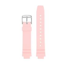 12 mm dirželis Casio LRW-250H 200 LX-500H laikrodžiui, dervos/guminis laikrodžio apyrankė, vyrams, moterims, blizgus, išgaubtas, vandeniui atsparus silikoninis riešo apyrankė 12mm rožinė
