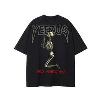 Kanye West 2013 Yeezus Turo God Wants You Medvilninis Juodas Unisex Y2K Marškinėliai XL