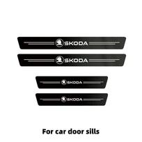 Car door sill and trunk decoration protection sticker suitable for Skoda Octavia, Superb, Rapid, Fabia, Kodiaq, Karoq, Kamiq