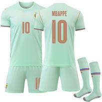 2026 Prancūzijos išvykos šviesiai žalios spalvos vienspalvis futbolo marškinėlių komplektas 16