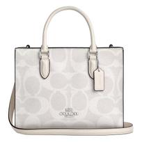 Coach Maggie 25 Tote Bag With Detachable Shoulder Strap Women Tote Chalk-White CAL28-SVXU5 Basic Set (Bag+Dust Bag)