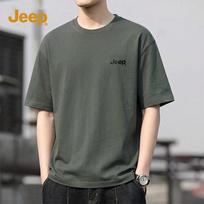 JEEP Men's Oversized Heavy Cotton Short Sleeve T-Shirt M