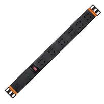 DEMU 6-Port PDU Cabinet Power Strip with Metering & Surge Protection 426mm