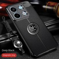 For Xiaomi Mi 14T Pro Case Luxury Leather texture With Ring Magnet Silicone Back Cover Case For Xiaomi Mi14T Pro Phone Shell For Mi 14T