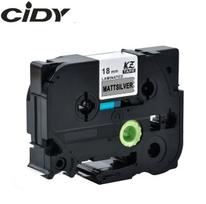 Su Brother suderinama juostelė CiDY TZe M941 18 mm juodas tekstas/sidabrinė juostelė