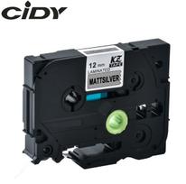 Su Brother suderinama juostelė CiDY TZe M931 12 mm juodas tekstas/sidabrinė juostelė