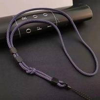 2 in 1 Detachable Wrist Strap + Necklace Lanyard Cell Phone Hand Cord Mobile Rope for Mobile Smartphone Phone Case Chain Strap violetinė