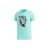 Adidas NEO Panda Playing Ping Pong Print Slim Fit T-Shirt Men Tops Teal GK1553 L white