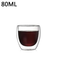 1-6 vnt. 80-450 ml karščiui atsparus dvigubas arbatos stiklinis puodelis alaus kavos rankų darbo Creative šalto gėrimo skaidrus gėrimų rinkinys 1pc