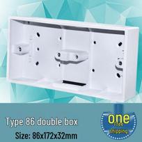 Ming Double Gang Surface Mount Junction Box for Switches and Sockets Surface Mounted Triple Combination, 1 Pack