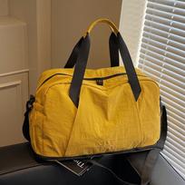 Women's Large Capacity Fashion Travel Duffle Bag - Lightweight Handheld for Sports, Fitness, and Short Trips 49cm x 29cm x 23cm geltona