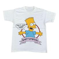 Vintažinis BART SIMPSONAS DON'T HAVE A COW MAN Medvilninis Baltas S-4XL Unisex Marškinėliai Unisex T-Shirt M