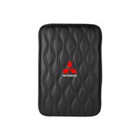 Automobilio porankių kilimėlis Centrinės konsolės odinė apsauginė pagalvėlė Mitsubishi Pajero Outlander XL Montero Lancer Triton l200 Galant juoda