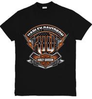 Harley-Davidson įkvėptas grafinis unisex marškinėlis su erelio ir kaukolės grafika S-3XL 4XL