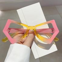 Big Frame Butterfly Vintage Anti Blue Light Glasses Women Luxury Brand Designer Trendy Myopia Prescription Optical Pink Frames