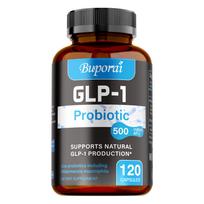 Palaiko natūralią GLP-1 gamybą | GLP-1 probiotikai - 500 mln. AFV daugiakrypčių probiotikų + prebiotikai | Palaiko ilgalaikę žarnyno metabolizmo sveikatą 120