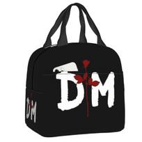 Individualūs „Depeche Mode“ Šaunūs Heavy Metal Roko Grupės Izoliuoti Pietų Krepšiai Moterims Daugkartinio Naudojimo Šilumos Laikantis Maisto Pietų Dėžutė Vaikams 22x20x13cm