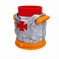 Collectible Armor Design Popcorn Bucket with Textured Molded Plastic Construction and Secure Lid for Movie Theater and Home Use one size geltona