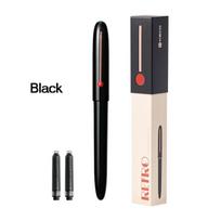 KACO RETRO Fountain Pen High Quality Aesthetics Luxury Pens Light Comfortable Writing Instruments For Office School Elegant Gift (Black,EF) juoda