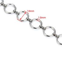 1-2 Meter Stainless Steel Round Closed Rings Link Chains for DIY Handmade Necklace Chains Jewelry Making Accessories Wholesale 1 Meter
