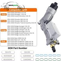 For Jeep Cherokee 3.6L V6 Engine Oil Cooler Oil Filter Housing Adapter 68105583AF Chrysler 200 300 Dodge Journey Durango Ram