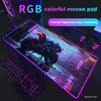 Cool Motorcycle XXL RGB Gaming Mouse Pad Desk Mat HD Gamer Accessories Large LED Light  PC Computer Carpet with Backlit HYBXAXC RGB600x300x3mm