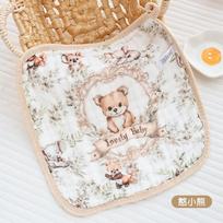6 Layer Muslin Baby Bibs Cartoon Print Soft Absorbent Newborn Square Towel Face Washing Cloth