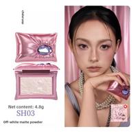 Chéeryep Limited Edition Highlighter Champagne Gold Shimmer,Illuminating Face Powder Blush Pressed Powder Long Lasting Makeup pink