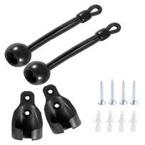 Universal Replacement Shade Bungee Kit for Exterior Cordless Outdoor/Indoor Roller Shades Blinds (Black) 1