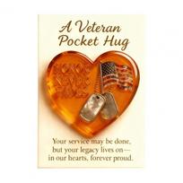 Pocket Hug Decoration Appreciation Pocket Hug Thank Card Set Patriotic Souvenir Ornament Inspirational Gift for Ex-soldiers