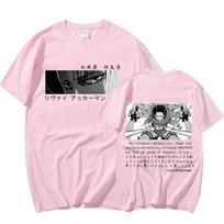 Anime Attack on Titan Print Marškinėliai Levi Eyes Trumpomis rankovėmis Unisex Moteriški Unisex marškinėliai Vasariniai Cosplay Drabužiai Medvilniniai Didelio dydžio viršutiniai drabužiai 3XL yellow