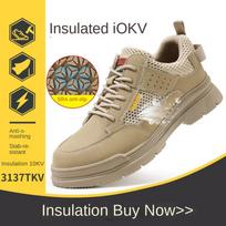Labor Insurance Shoes Anti-smashing and Anti-piercing Insulating Shoes Wear-resistant and Non-slip Insulating 10KV Electrical Shoes 46 yellow