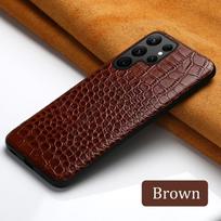 Genuine Leather Phone Case for Samsung Galaxy S25 S24 S23 Ultra S22 Plus S21 S 24 25 A55 5G Protector Cover For Galaxy S23