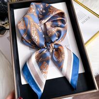 Naujas 100% gryno tikro šilko moteriškas skara kaklui, skraistės, foulard, skaros, pashmina, moteriškas hidžabo bandana, pončas, kvadratinė nosinaitė 68cm Real Silk 68x68cm gray