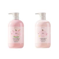 BONNYHILL Persikų Pieno Kūno Priežiūra 1000ml – Dušo Želė / Kūno Losjonas Body Wash