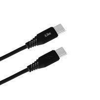 iLike CTT01 Patvarus TPE USB-C į USB-C (Type-C) Greitas 3.1A Duomenų ir Įkroviklio Kabelis 1m Juoda