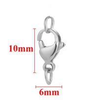 20Pcs Stainless Steel Lobster Clasps Jump Rings Hooks Connector Bracelet Necklace Chains DIY Jewelry Making Findings Supplies