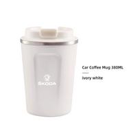 380ML Car Coffee Cup Stainless Steel Thermal Mug For Skoda Kylaq Elroq Kodiaq Octavia Enyaq Kamiq Scala Rapid Superb Karoq Yeti